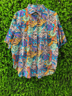 Abstract Tropical Print Short-Sleeve Shirt