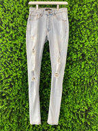Gasoline Light-Wash Distressed Slim-Fit Jeans