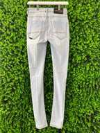 Gasoline Light-Wash Distressed Slim-Fit Jeans