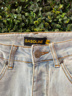Gasoline Light-Wash Distressed Slim-Fit Jeans
