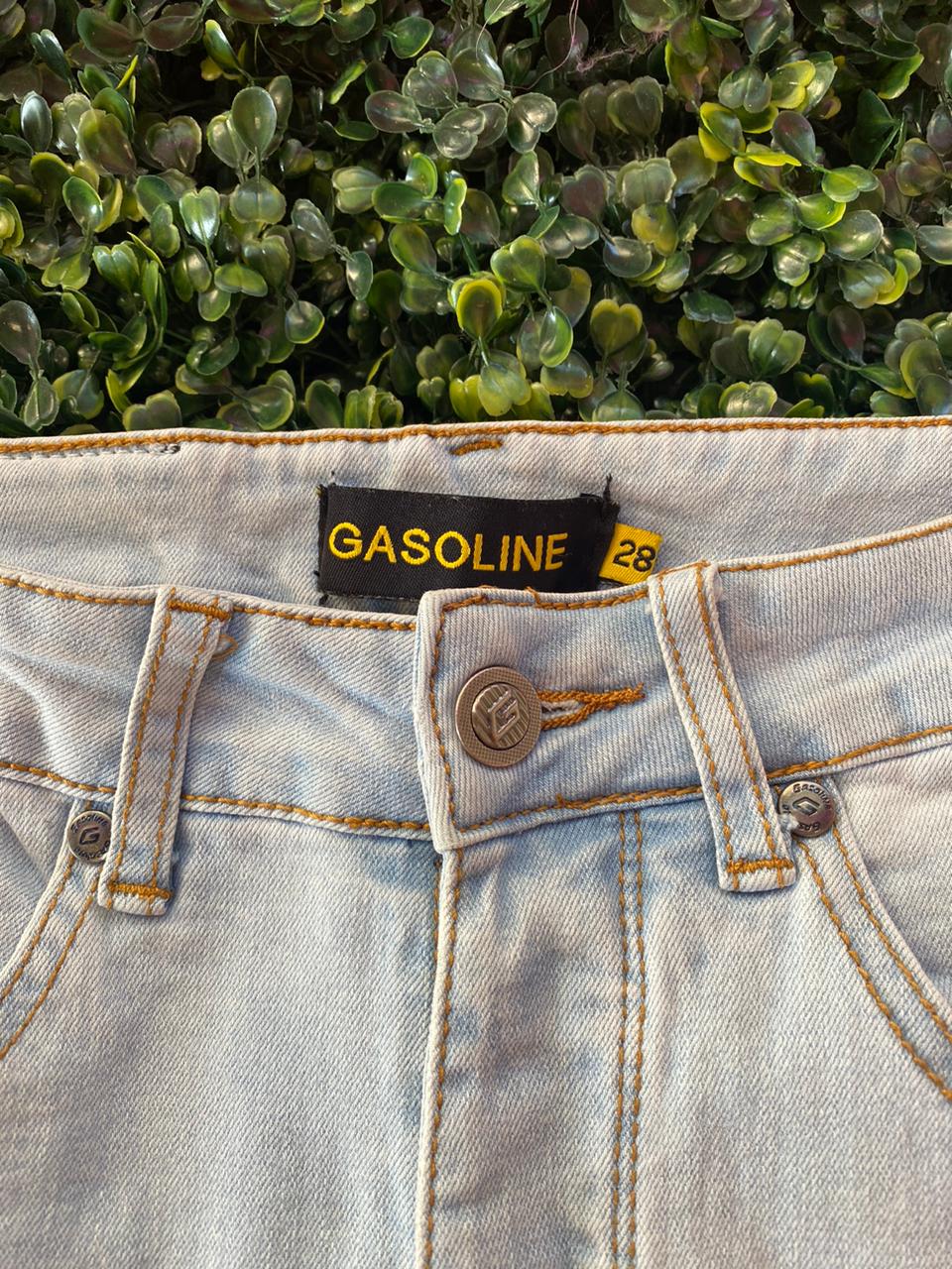 Gasoline Light-Wash Distressed Slim-Fit Jeans
