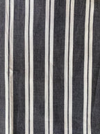 Black and White Striped Asymmetrical Midi Skirt