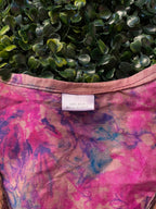 Pink Abstract Floral Silk Kaftan Maxi Dress