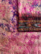 Pink Abstract Floral Silk Kaftan Maxi Dress