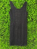 Black Lace Sleeveless Midi Dress