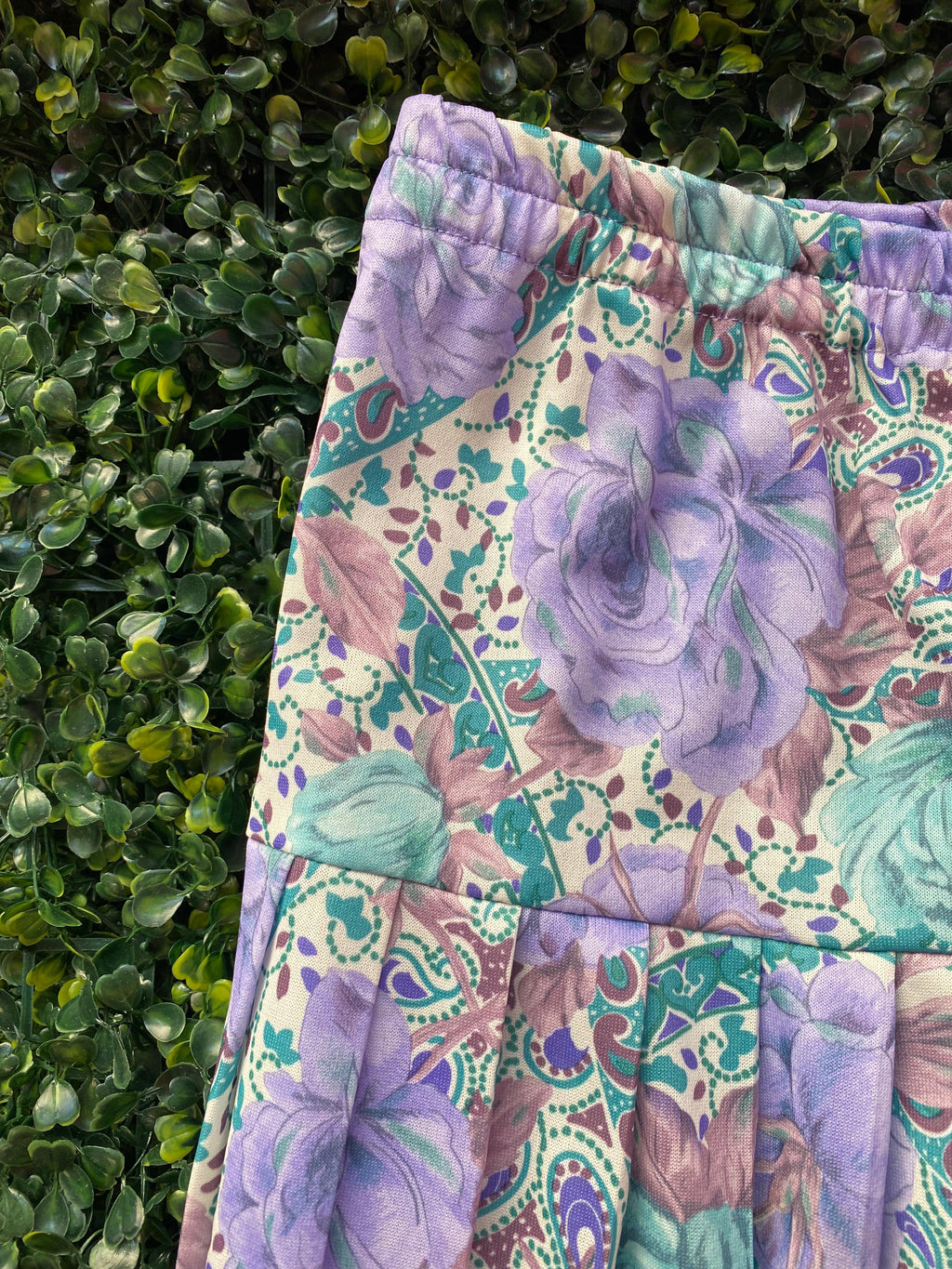 Vintage Nuvelle by Rosecraft Floral Two-Piece Skirt Set