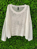 Edition White Open-Knit Sweater