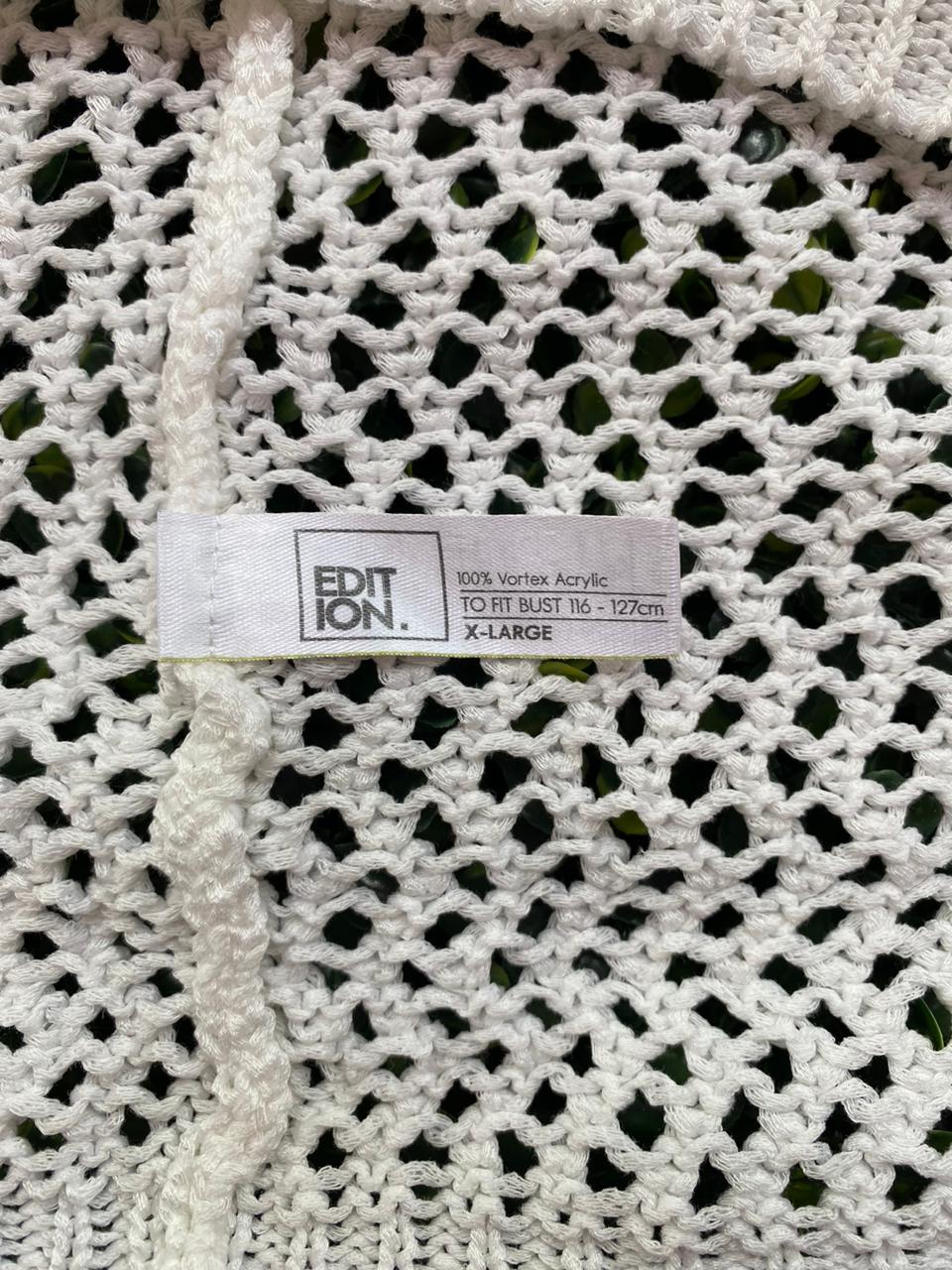 Edition White Open-Knit Sweater