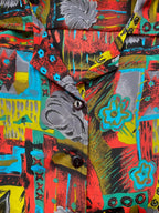 Colourful Abstract Print Short-Sleeve Shirt