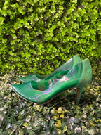 Green Pointed Court Heels