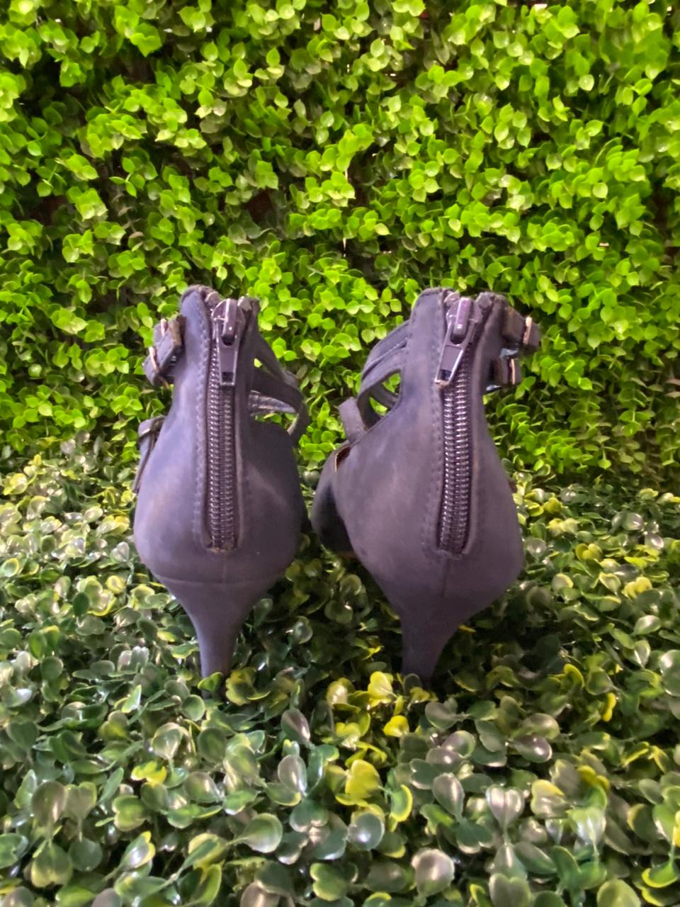 Navy Strappy Pointed Heels