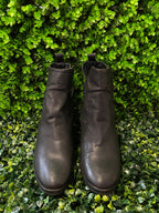 Rubi Black Leather Ankle Boots