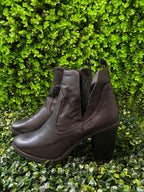 Rubi Black Leather Ankle Boots