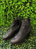Rubi Black Leather Ankle Boots