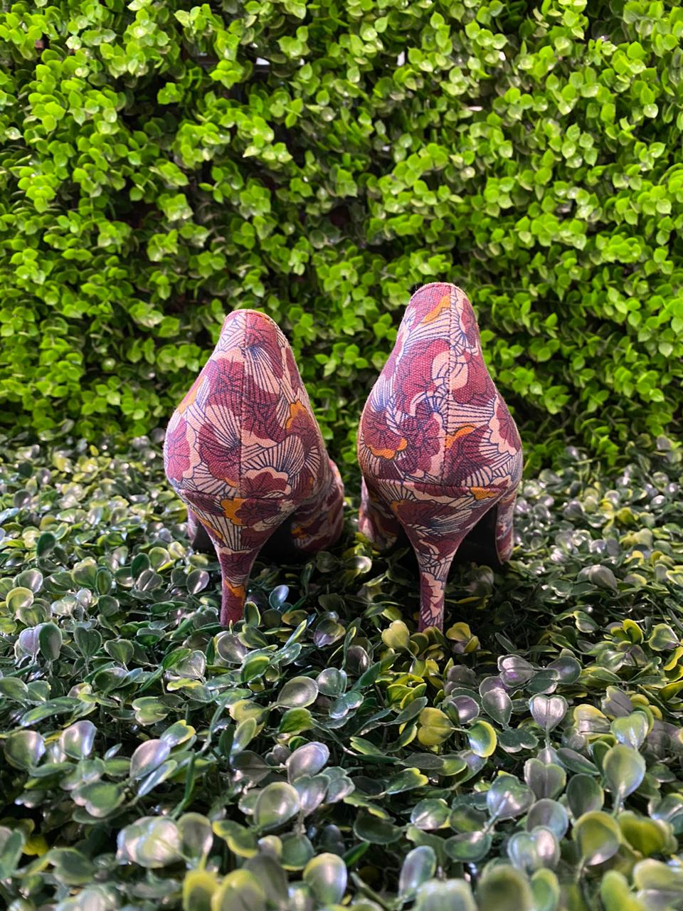 Promad Floral Pointed-Toe Heels