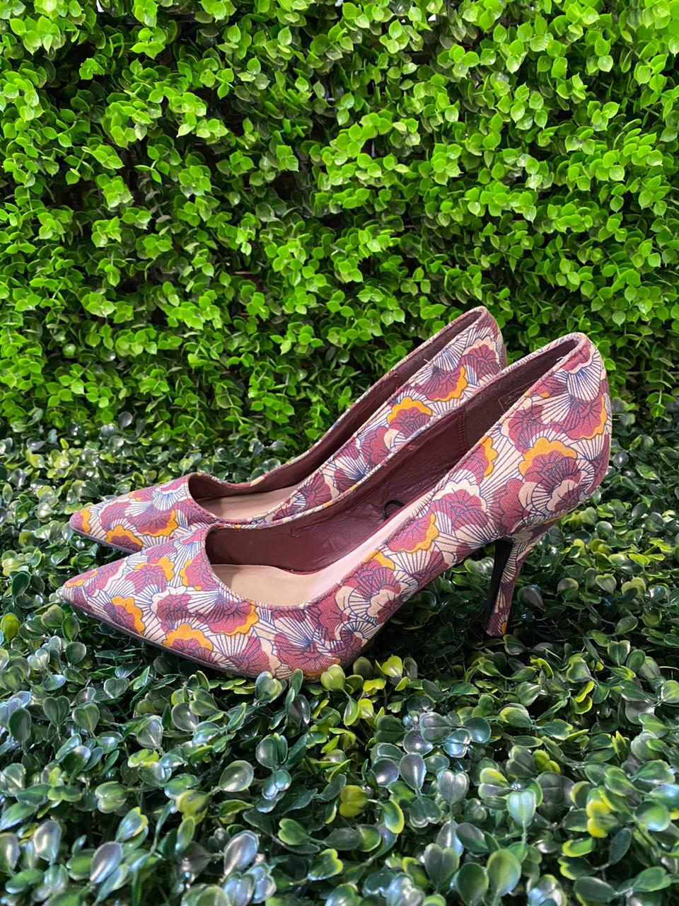 Promad Floral Pointed-Toe Heels
