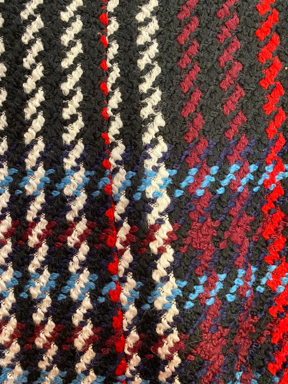 H&M Multicoloured Plaid Wool-Blend Longline Coat