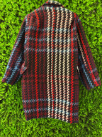 H&M Multicoloured Plaid Wool-Blend Longline Coat