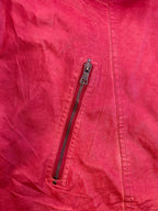 Red Leather-Look Longline Jacket