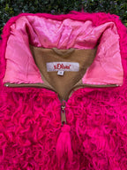 Hot Pink Shaggy Faux-Fur Jacket