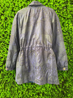 Abstract Print Longline Utility Coat