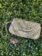 Accessorize Silver Sequin Embellished Clutch Bag