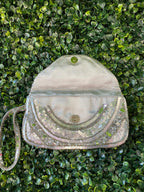 Accessorize Silver Sequin Embellished Clutch Bag