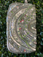 Accessorize Silver Sequin Embellished Clutch Bag