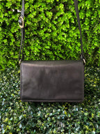 Classic Black Leather Crossbody Bag