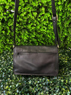 Classic Black Leather Crossbody Bag