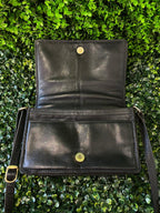Classic Black Leather Crossbody Bag