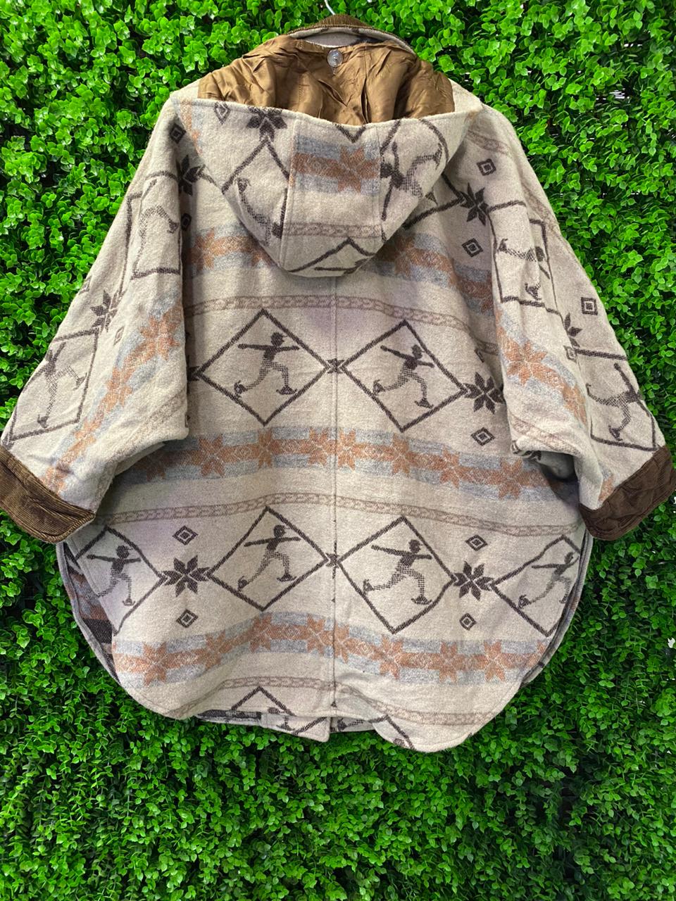 Varsi Italy Wool-Blend Hooded Cape Coat