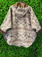 Varsi Italy Wool-Blend Hooded Cape Coat