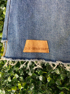 G-X-S Fantasy Studded Denim Midi Skirt
