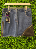 Sonia Rykiel Paris Zip-Detail Denim Mini Skirt