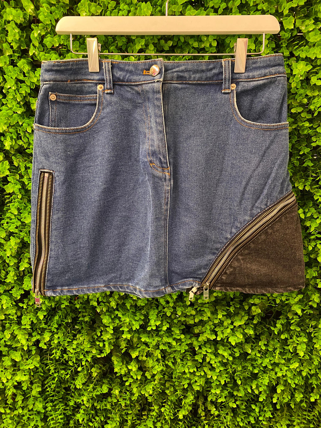 Sonia Rykiel Paris Zip-Detail Denim Mini Skirt