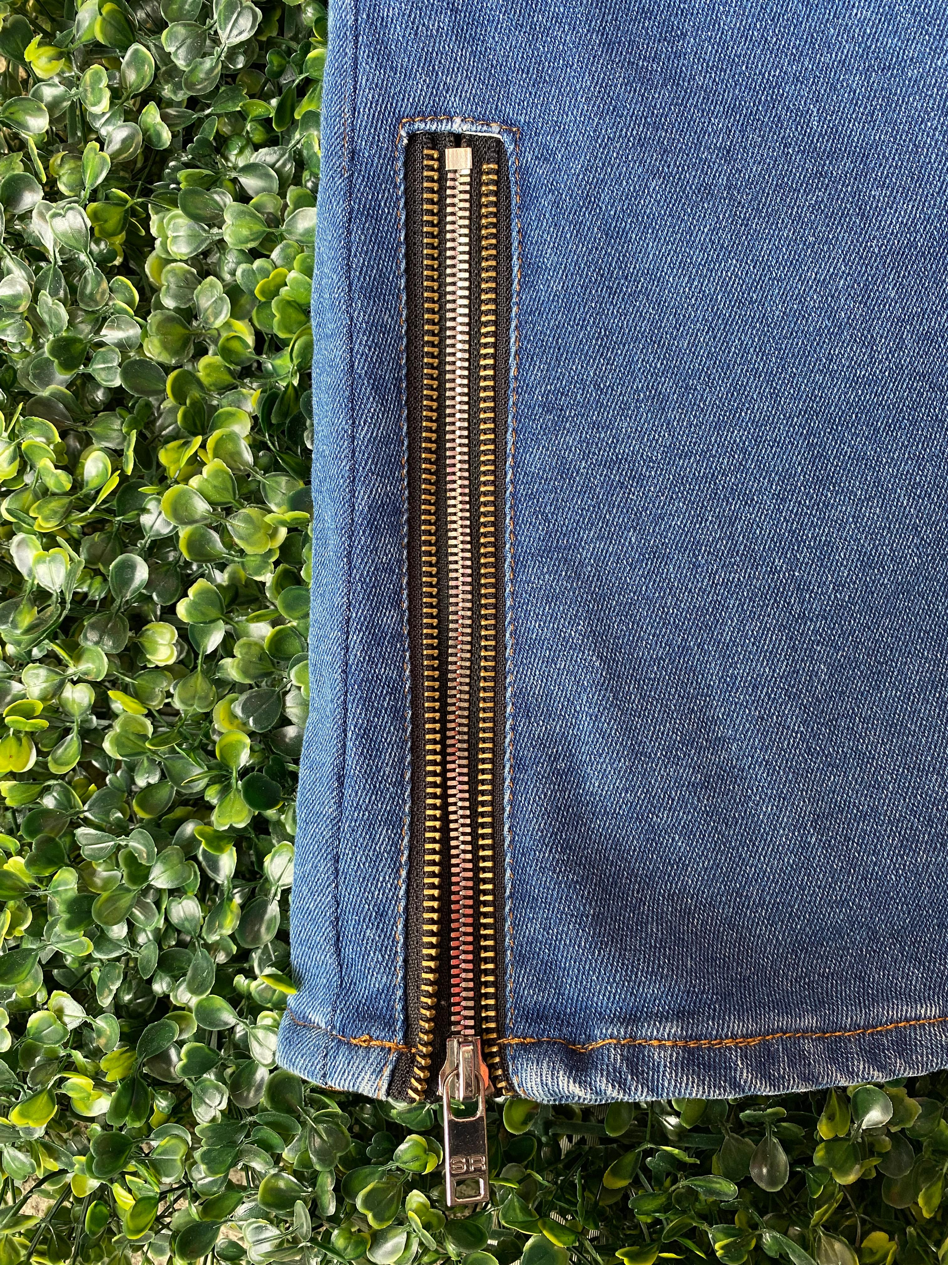 Sonia Rykiel Paris Zip-Detail Denim Mini Skirt