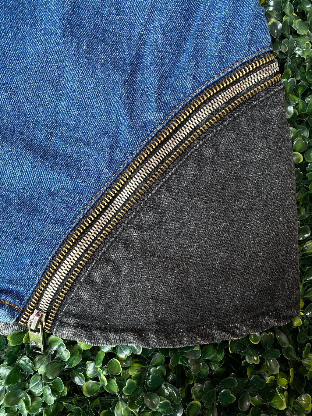 Sonia Rykiel Paris Zip-Detail Denim Mini Skirt