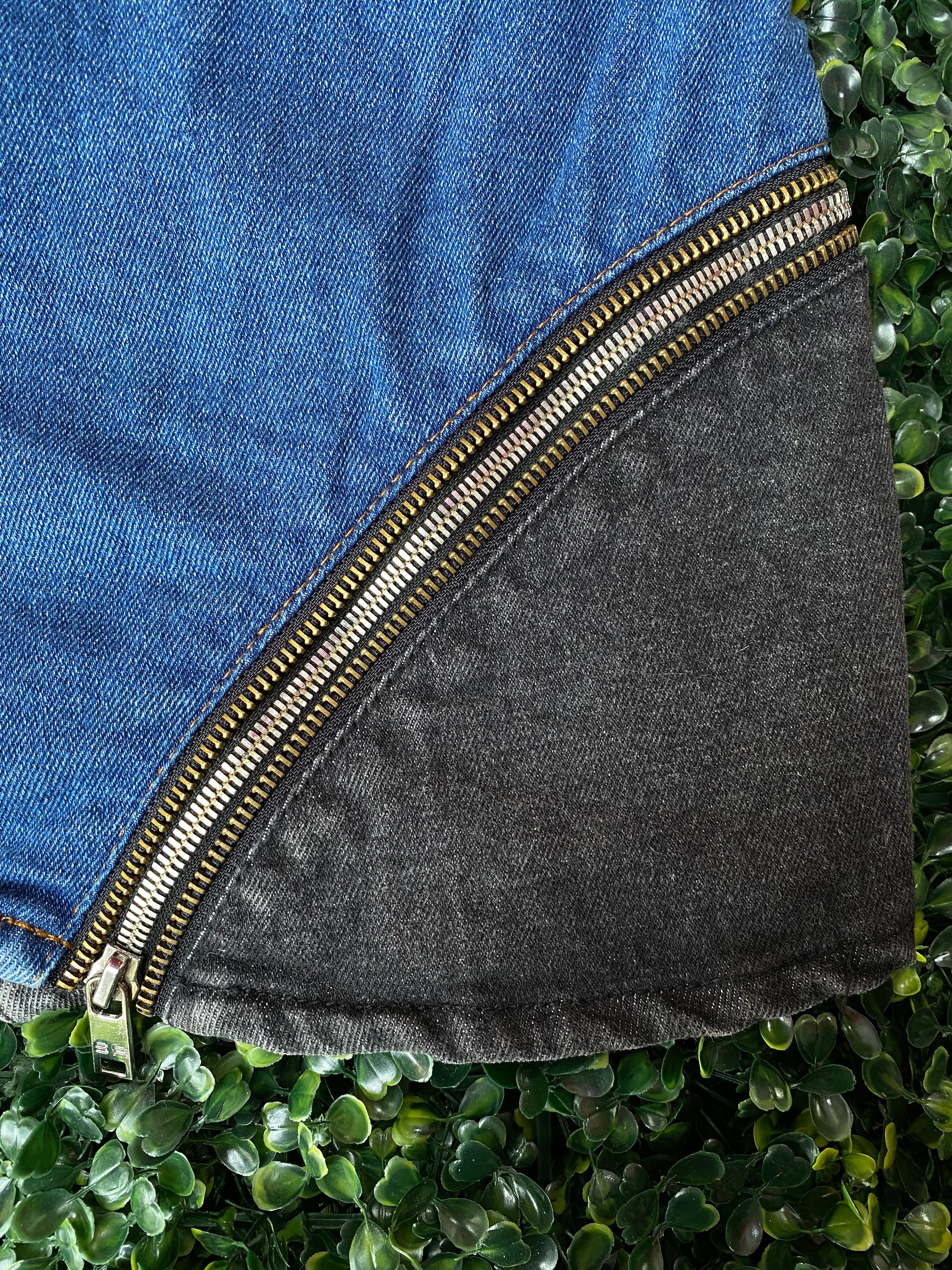 Sonia Rykiel Paris Zip-Detail Denim Mini Skirt
