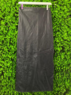 H&M Black Faux Leather Maxi Skirt