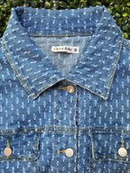 Cherry Koko Textured Denim Jacket