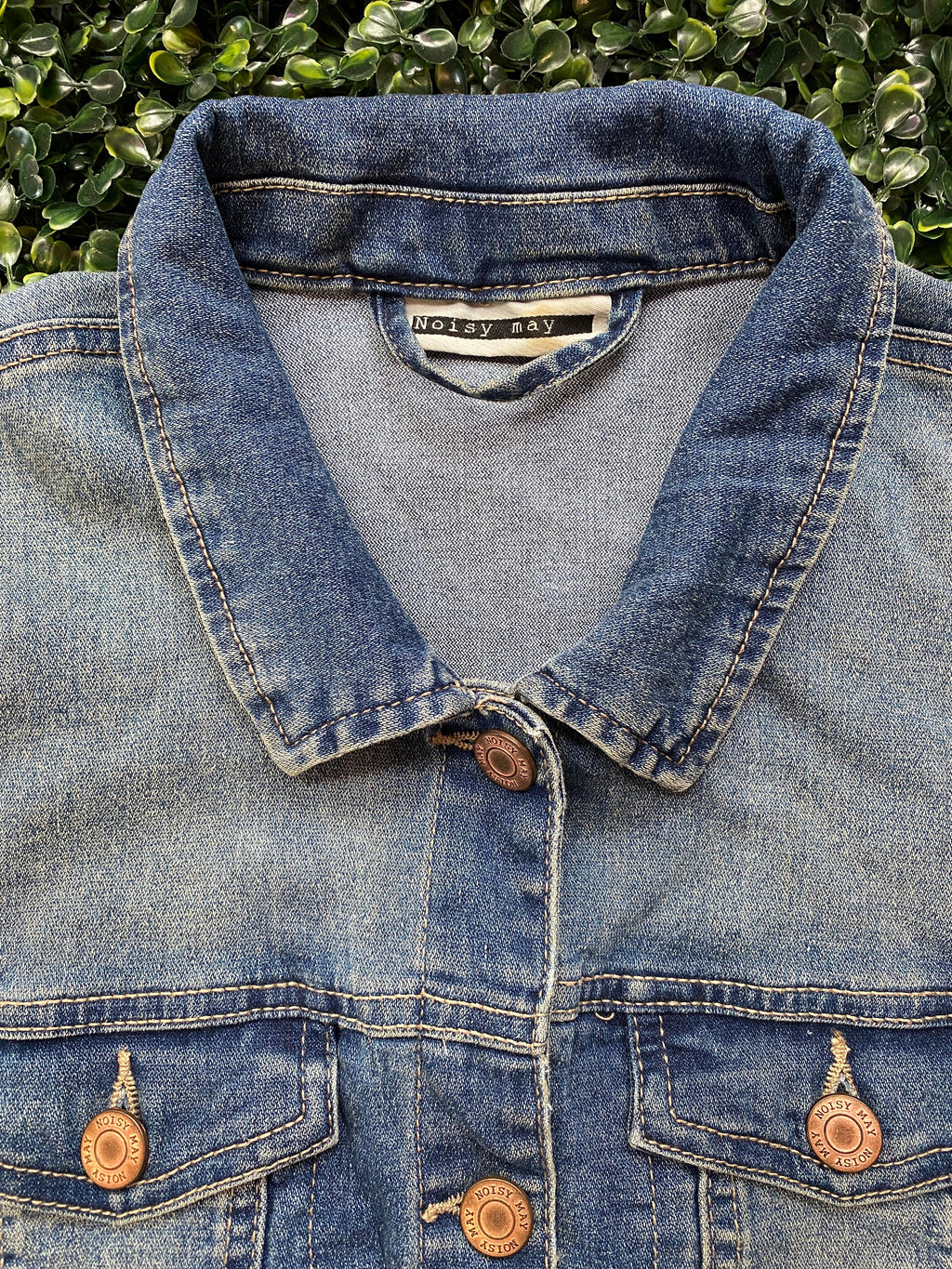 Noisy May Vintage-Wash Denim Jacket