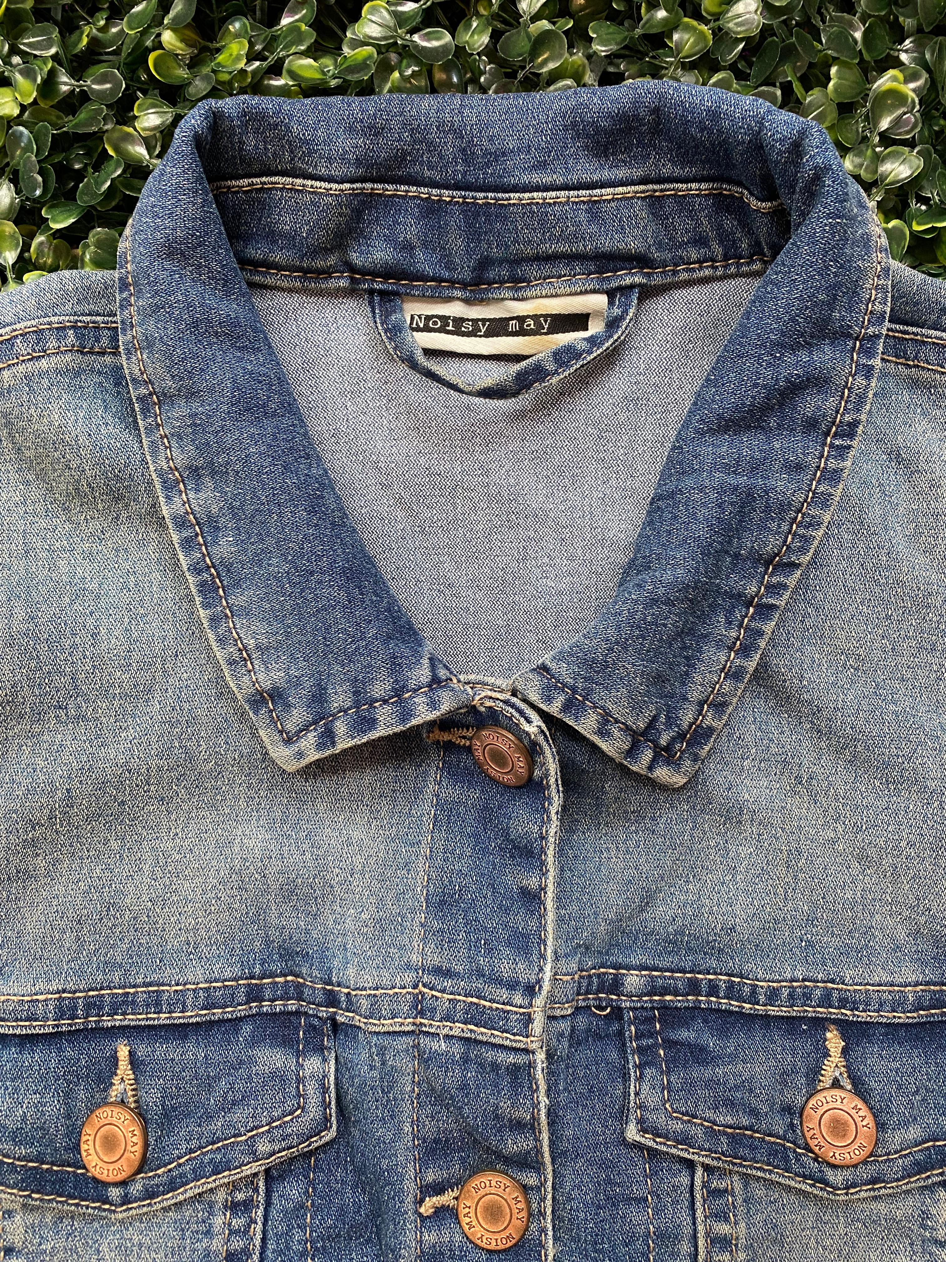 Noisy May Vintage-Wash Denim Jacket
