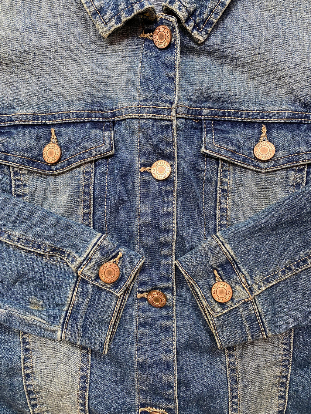 Noisy May Vintage-Wash Denim Jacket