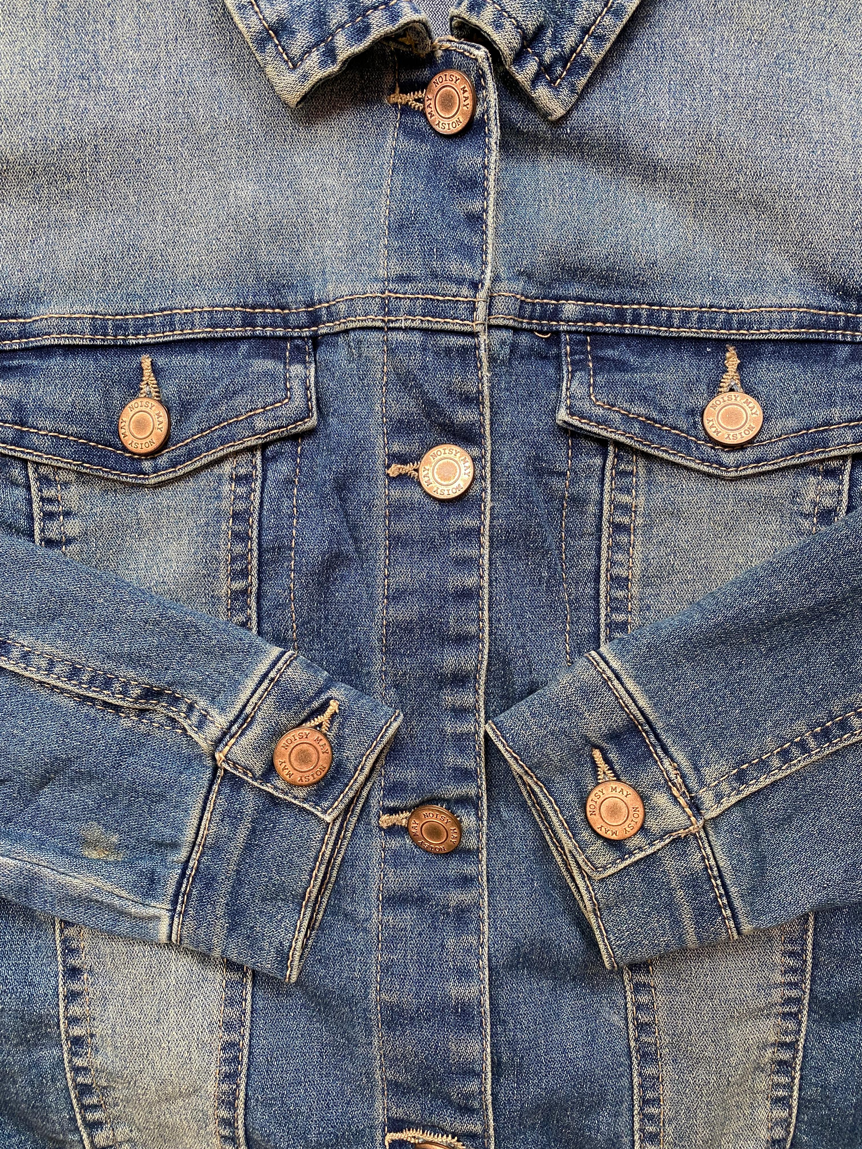 Noisy May Vintage-Wash Denim Jacket