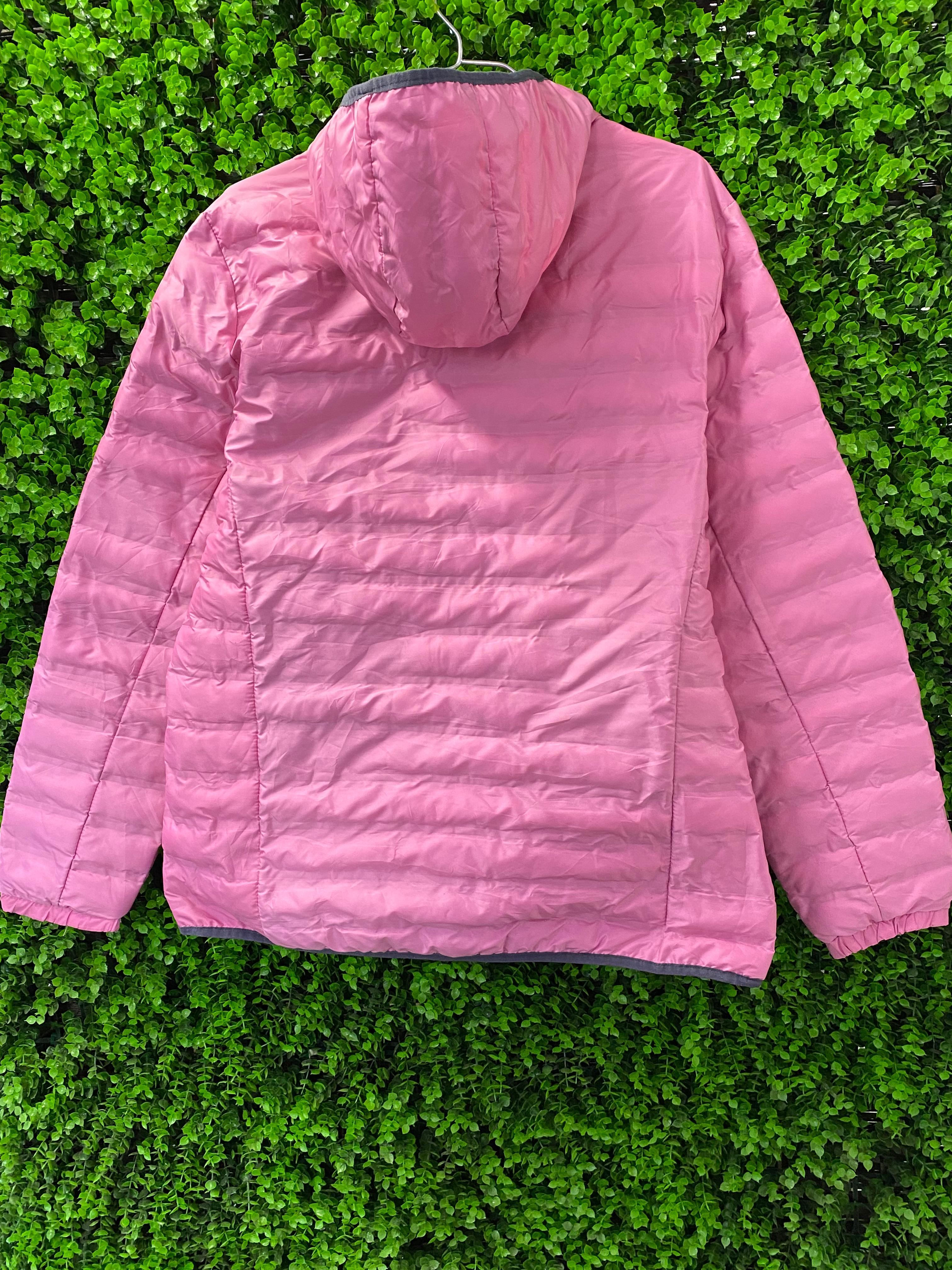 Pink Lightweight Hooded Puffer Jacket