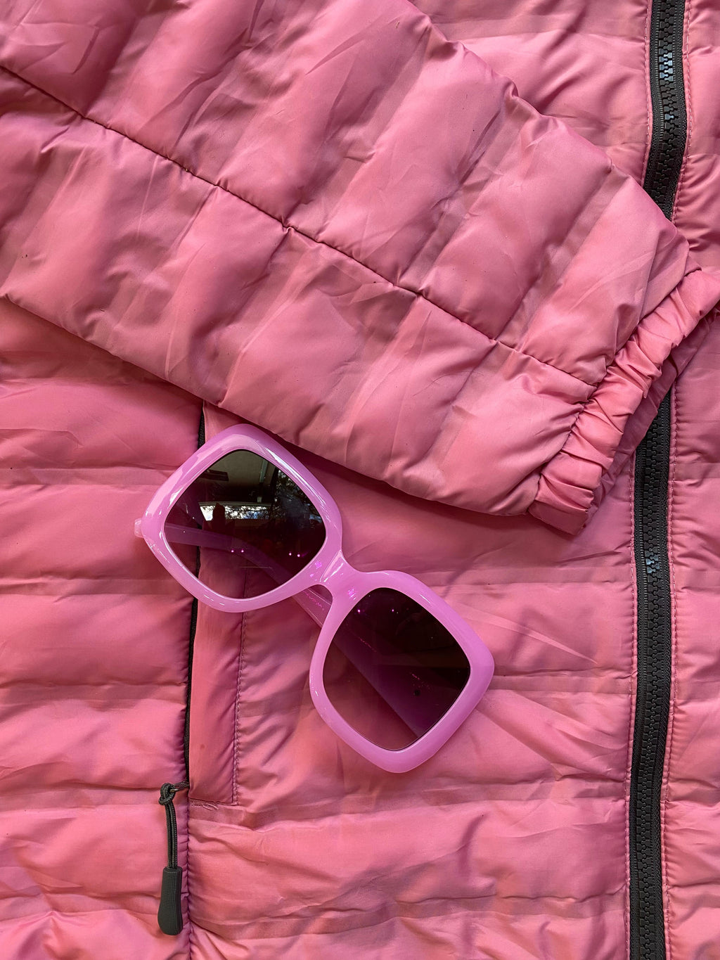Pink Lightweight Hooded Puffer Jacket