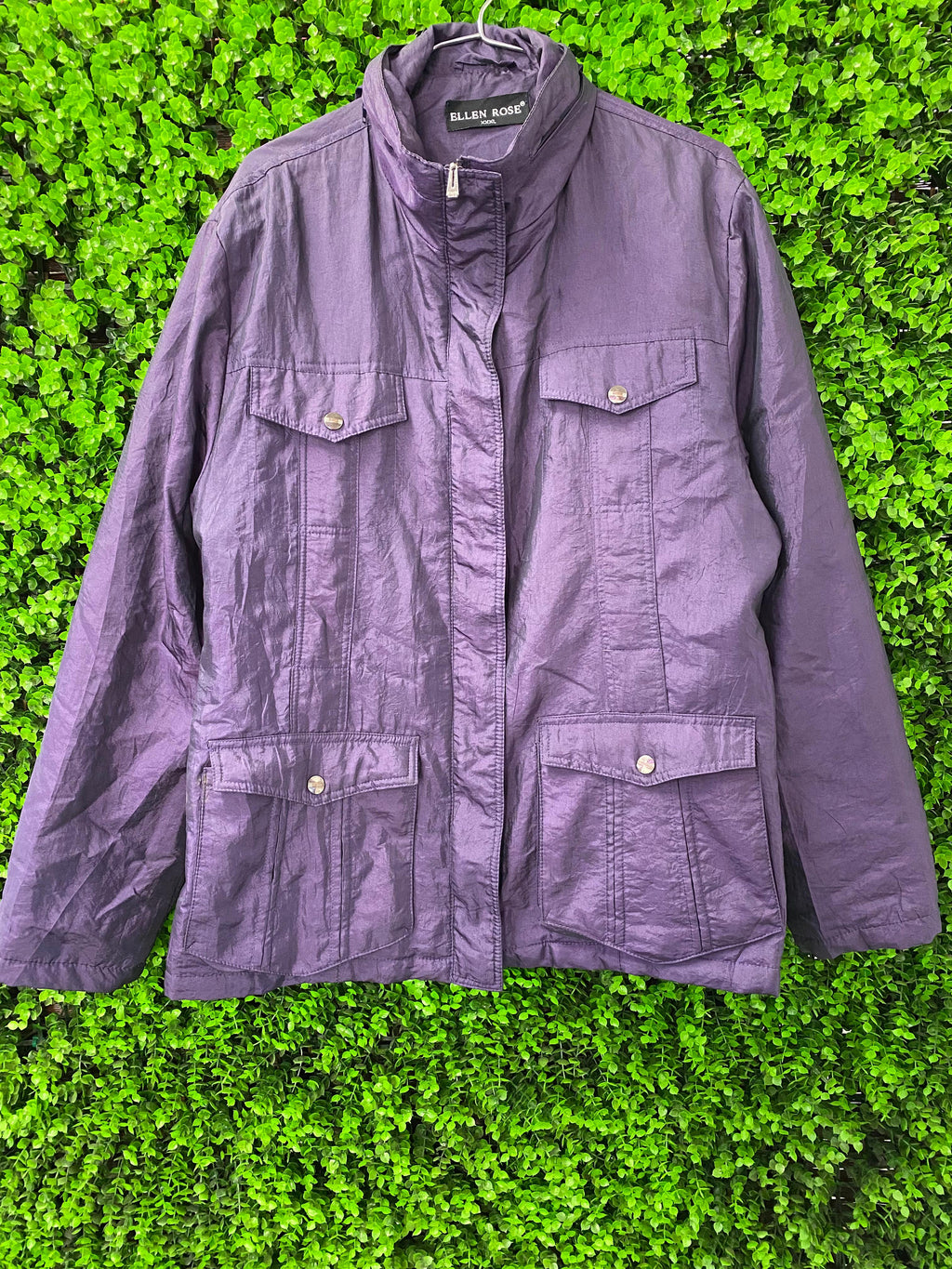 Ellen Rose Purple Utility Jacket
