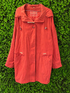 Fashion Concept Coral Hooded Longline Jacket
