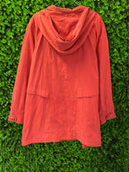 Fashion Concept Coral Hooded Longline Jacket